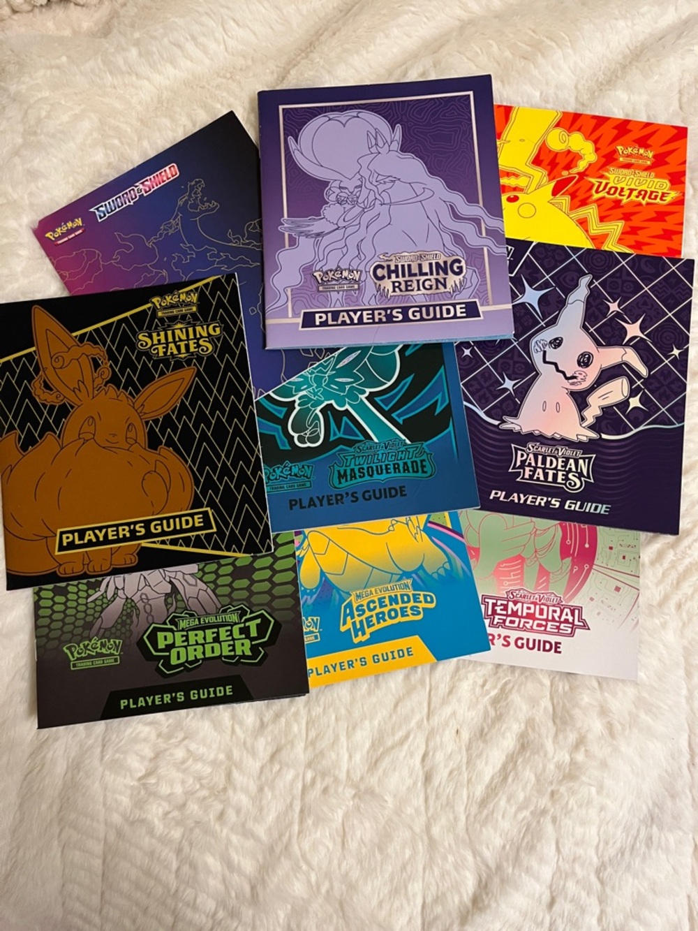 Pokemon Player's Guides Set - Purple, Blue, Yellow, Black, Green, Orange, Pink